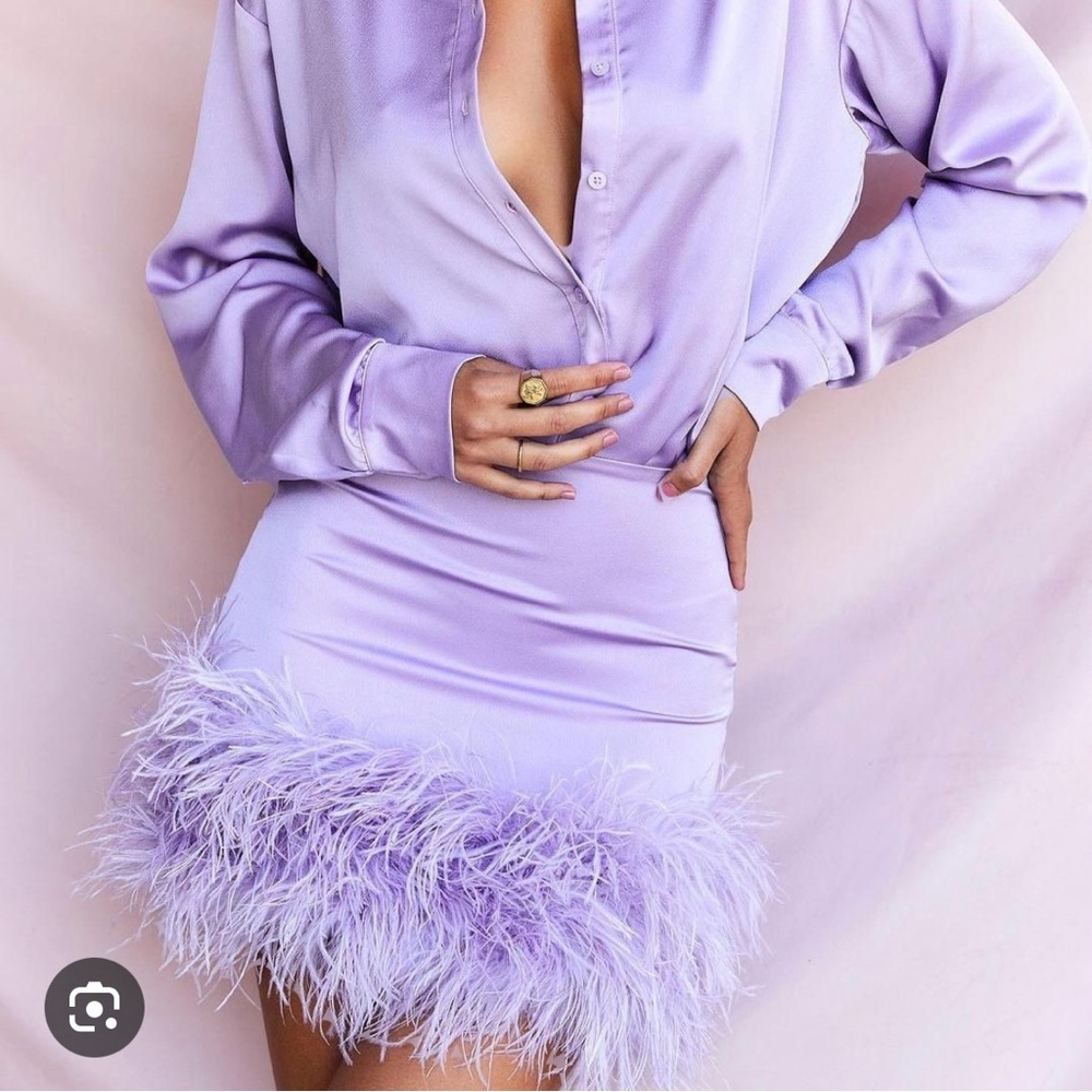 House of CB FEATHER DRESS